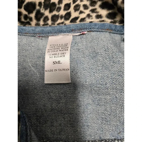 Y2K Animal Print Denim Vest Size S - Picture 3 of 3